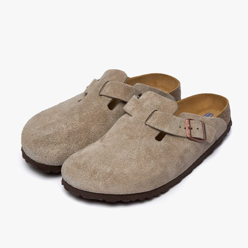 Birkenstock boston suede taupe - birkenstock,