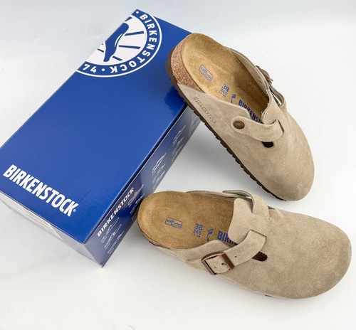 Birkenstock boston taupe suede - taupe,